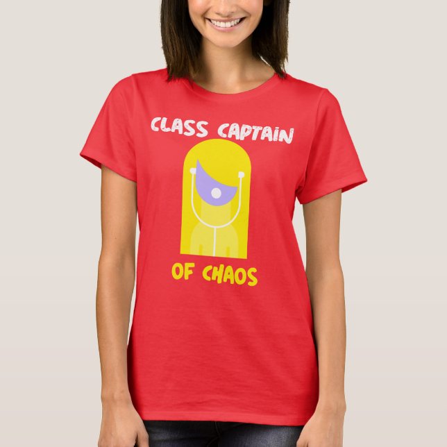 T-shirt Capitaine de classe de la classe de chaos Professe (Devant)