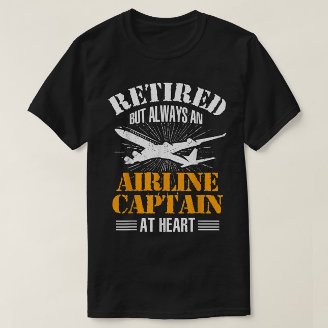 T-shirt Capitaine de compagnie aérienne à la retraite T Ca (Design devant)
