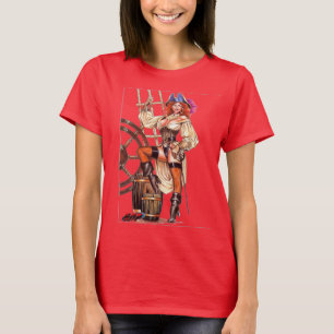 T-shirt Capitaine de femme Pirate Morgan Stance