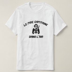 T-shirt Capitaine de l'Air avec le texte Le capitaine de l