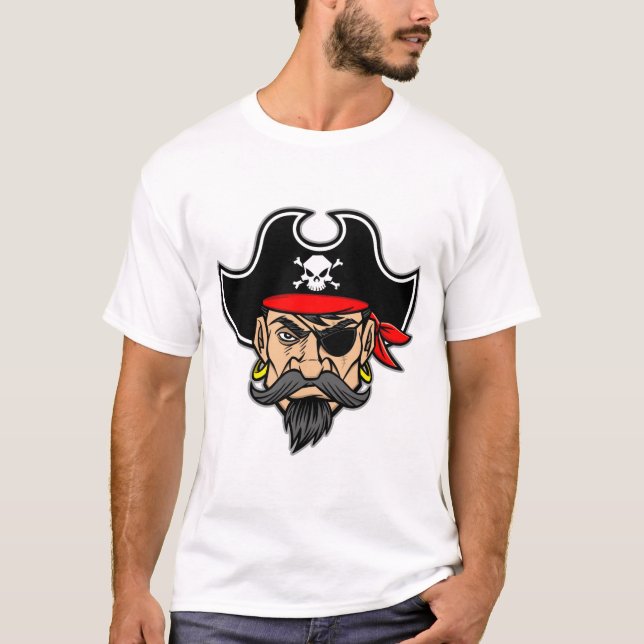 T-shirt Capitaine de pirate sans peur (Devant)