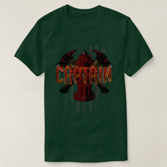 T-shirt Capitaine de pompiers (Design devant)