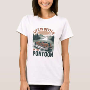 T-shirt Capitaine de Ponton Ancien Bateau à Ponton Vacance
