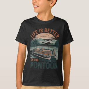 T-shirt Capitaine de Ponton Ancien Bateau à Ponton Vacance
