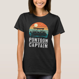 T-shirt Capitaine de Ponton Bateau Ponton Rétro Vintage