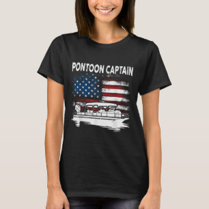 T-shirt Capitaine de Ponton de Bateau de Plaisance 4 Juill
