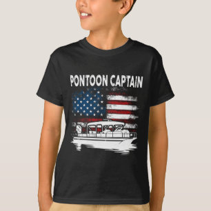T-shirt Capitaine de Ponton de Bateau de Ponton du 4 Juill
