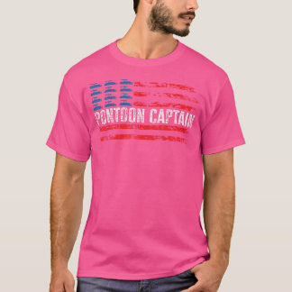 T-shirt Capitaine de Ponton de Bateau de Ponton du 4 Juill