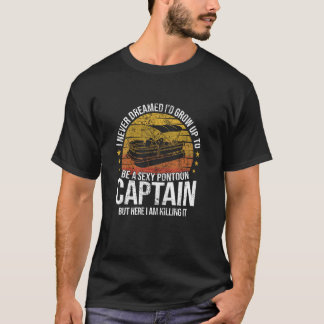 T-shirt Capitaine de Ponton Drôle Propriétaire de Bateau P