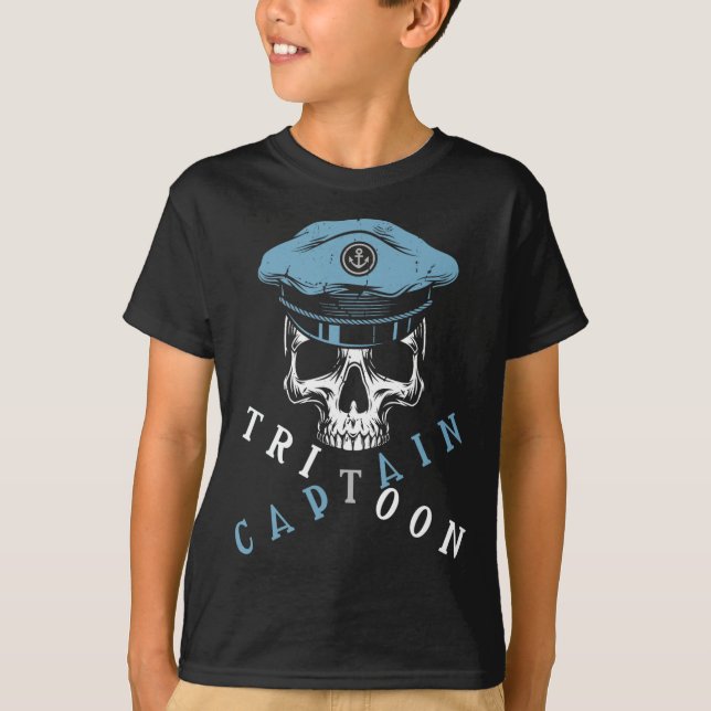 T-shirt Capitaine de triton à fond plat pour  (Devant)