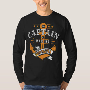T-shirt Capitaine de voile Bateau à voile Bateau bateau ba