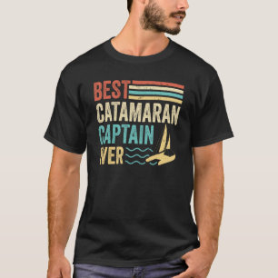 T-shirt Capitaine de voile catamaran Meilleur capitaine de