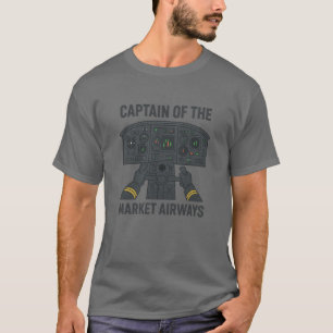 T-shirt Capitaine des Airways du Marché – Pilote Trader