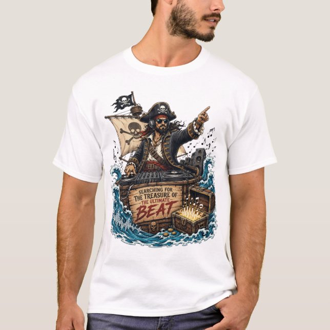 T-shirt Capitaine DJ Pirate (Devant)