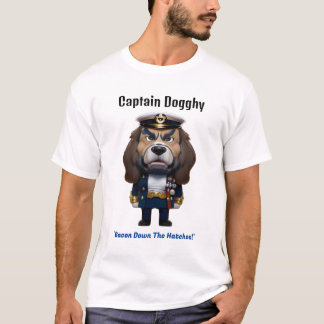 T-shirt Capitaine Dogghy Bacon White Tee