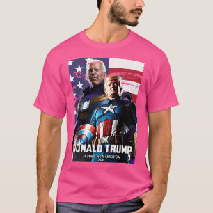 T-shirt Capitaine Donald Trump Vs Thanos Biden 11 Trumps N