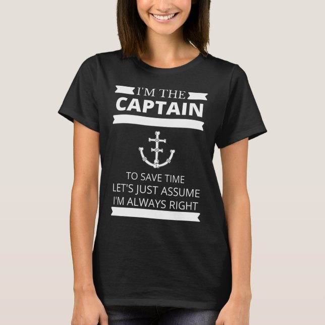 T-shirt Capitaine du bateau (Devant)
