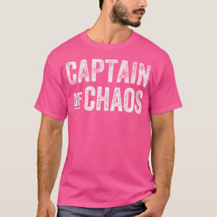 T-shirt Capitaine Du Chaos Drôle Papa Chemise Homme Enseig