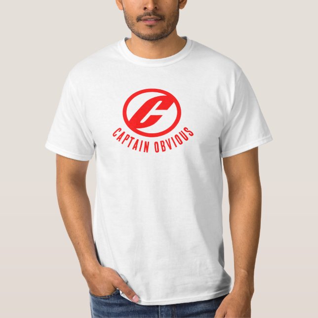 T-shirt Capitaine Évident de Style Bande Dessinée Héros Dr (Devant)