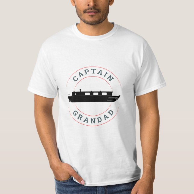T-shirt Capitaine Grandad (noir) (Devant)