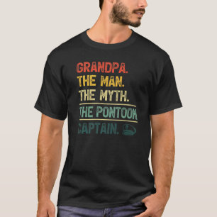 T-shirt Capitaine Grandpa L'Homme Le Mythe Le Ponton Capta