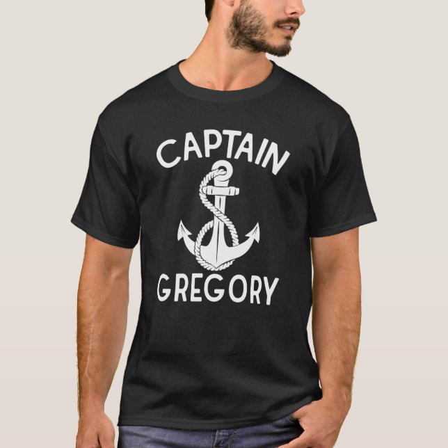 T-shirt Capitaine Gregory Ancre Bateau de plaisance Bateau (Devant)
