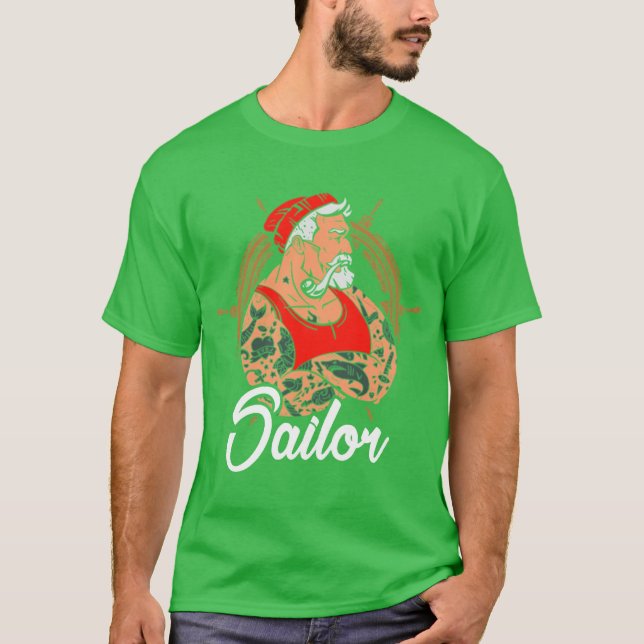 T-shirt Capitaine marinier matelot (Devant)