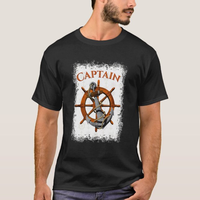 T-shirt Capitaine Nautical Ancre (Devant)
