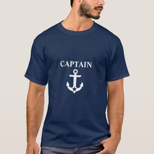T-shirt Capitaine nautique Ancre Star Blue (Devant)