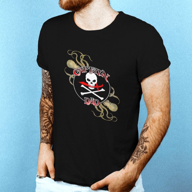 T-shirt Capitaine Papa - Embracé par Deep Deep (Créateur téléchargé)