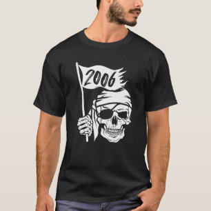 T-shirt Capitaine Pirate Costume Drapeau Et Né En 2006