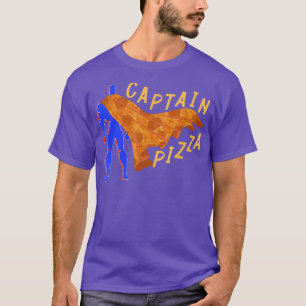 T-shirt Capitaine Pizza Pour Enfants Amusant Pepperoni Piz