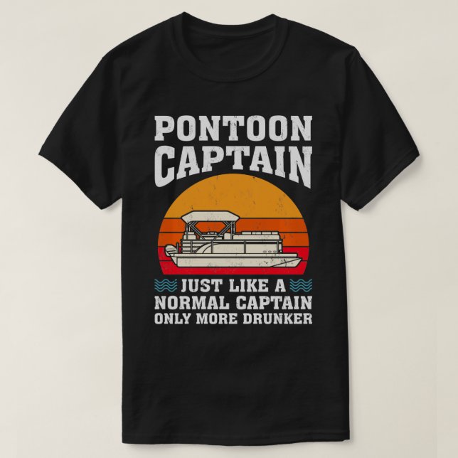 T-shirt Capitaine Ponton Comme Un Capitaine Normal Seuleme (Design devant)