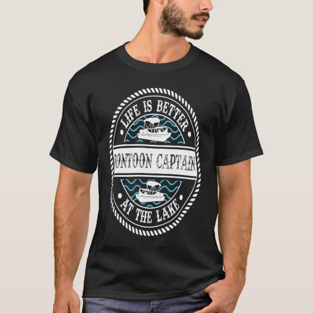 T-shirt Capitaine Pontoon Au Lac (Devant)