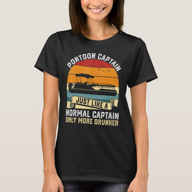 T-shirt Capitaine Pontoon Comme Un Capitaine Normal Seulem (Devant)