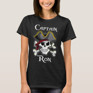 T-shirt Capitaine Ron Personnalisé Vintage Piratage Bateau