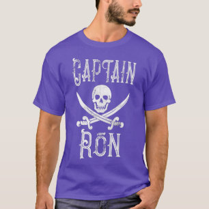 T-shirt Capitaine Ron Vintage Pirate Personnalisé