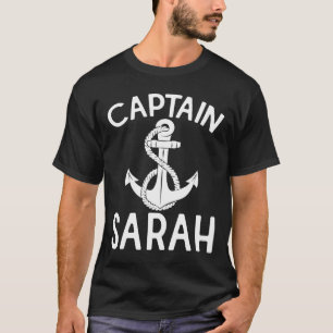 T-shirt Capitaine Sarah Ancre Bateau Yacht Navigation Navi