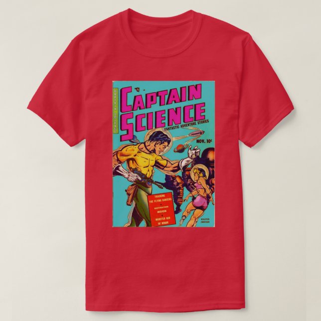T-shirt Capitaine Science, bande dessinée couverture patri (Design devant)