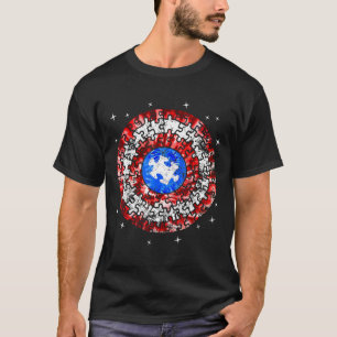 T-shirt Capitaine Sensibilisation sur l'autisme Puzzle Sup