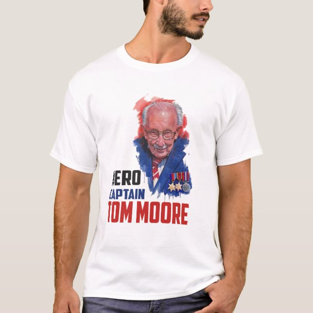 T-shirt Capitaine Sir Tom Moore (Devant)