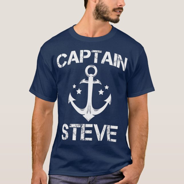 T-shirt CAPITAINE STEVE Funny Anniversaire Nom personnalis (Devant)