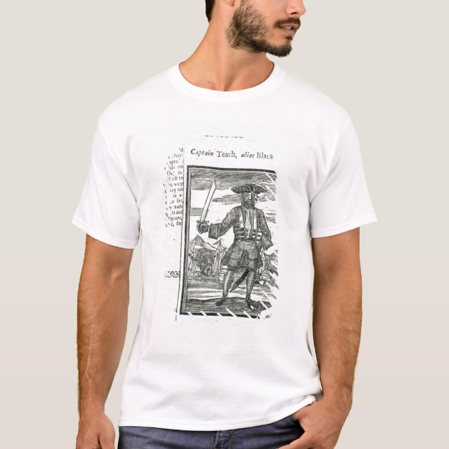T-shirt Capitaine Teach, alias barbe noire (Devant)