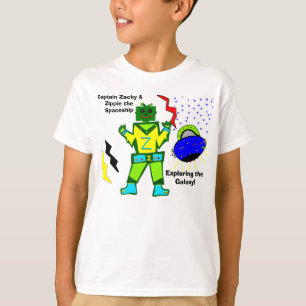T-shirt Capitaine Zacky Green Robot Zippie Chemise de vais