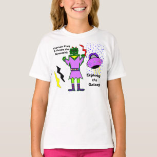 T-shirt Capitaine Zoey Fille Robot Pétales Roses Bateau Sp