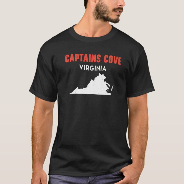 T-shirt Capitaines Cove Virginia USA State America Travel  (Devant)