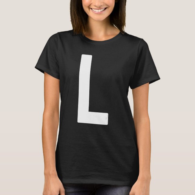 T-shirt Capital Letter L Monogram Norwester Font Initial A (Devant)