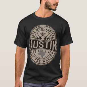 T-shirt Capitale De La Musique Live Du Monde Austin Texas