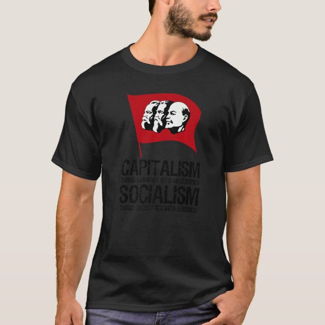 T-shirt Capitalisme Contre Socialisme Anti-Communiste Pro  (Devant)