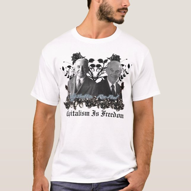 T-shirt Capitalisme / Liberté (ron paul, Mises) (Devant)